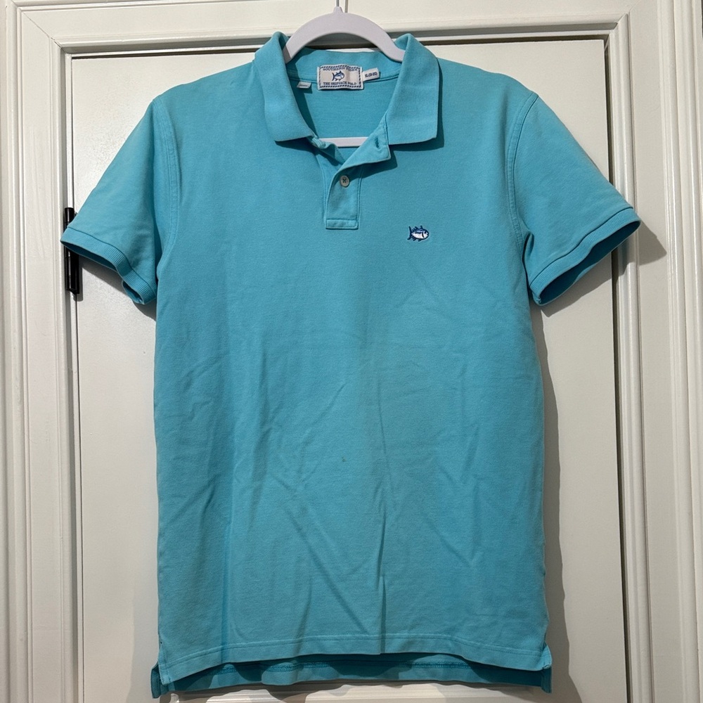Southern Tide Aqua Polo Shirt